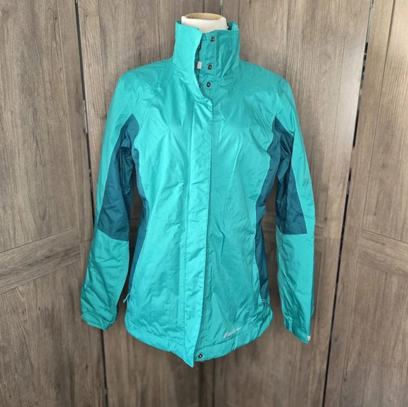 Women green raincoat windbreaker jacket - Picture 7 of 14